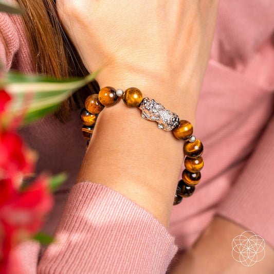Fortune Flows - Tiger’s Eye & Pixiu Bracelet